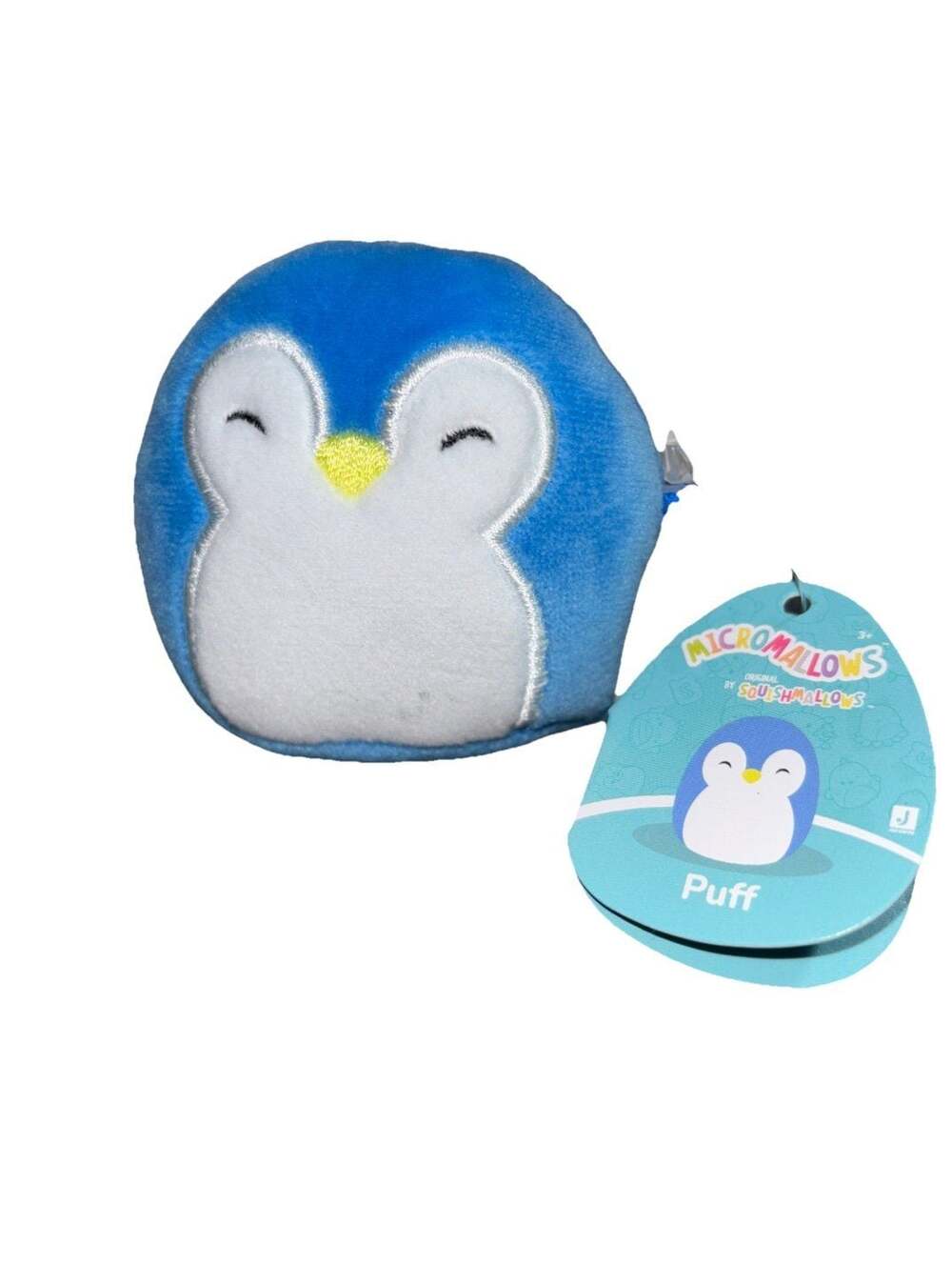 NWT Squishmallows 2025 Micromallows Puff The Penguin Blue Keychain Plush 2.5”